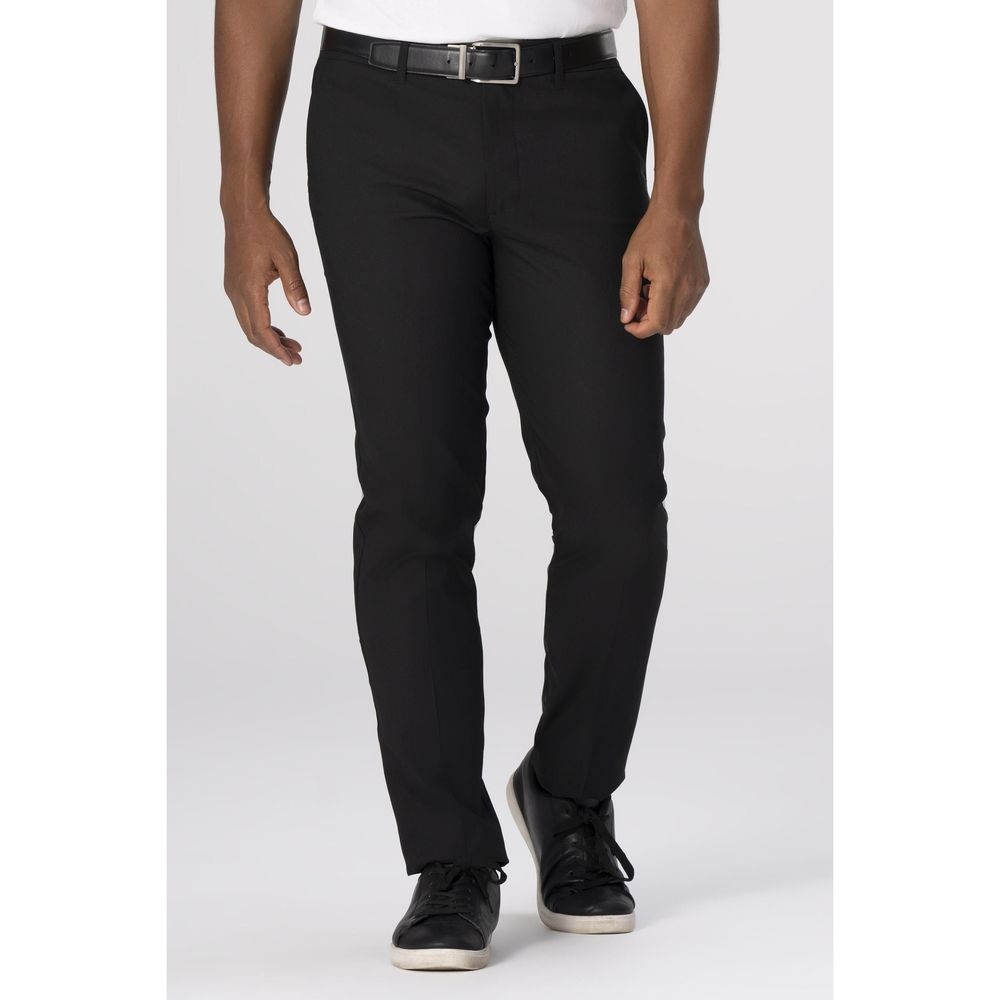 Chef Works Black Chino Poly Stretch Pant for Men, 42 inch