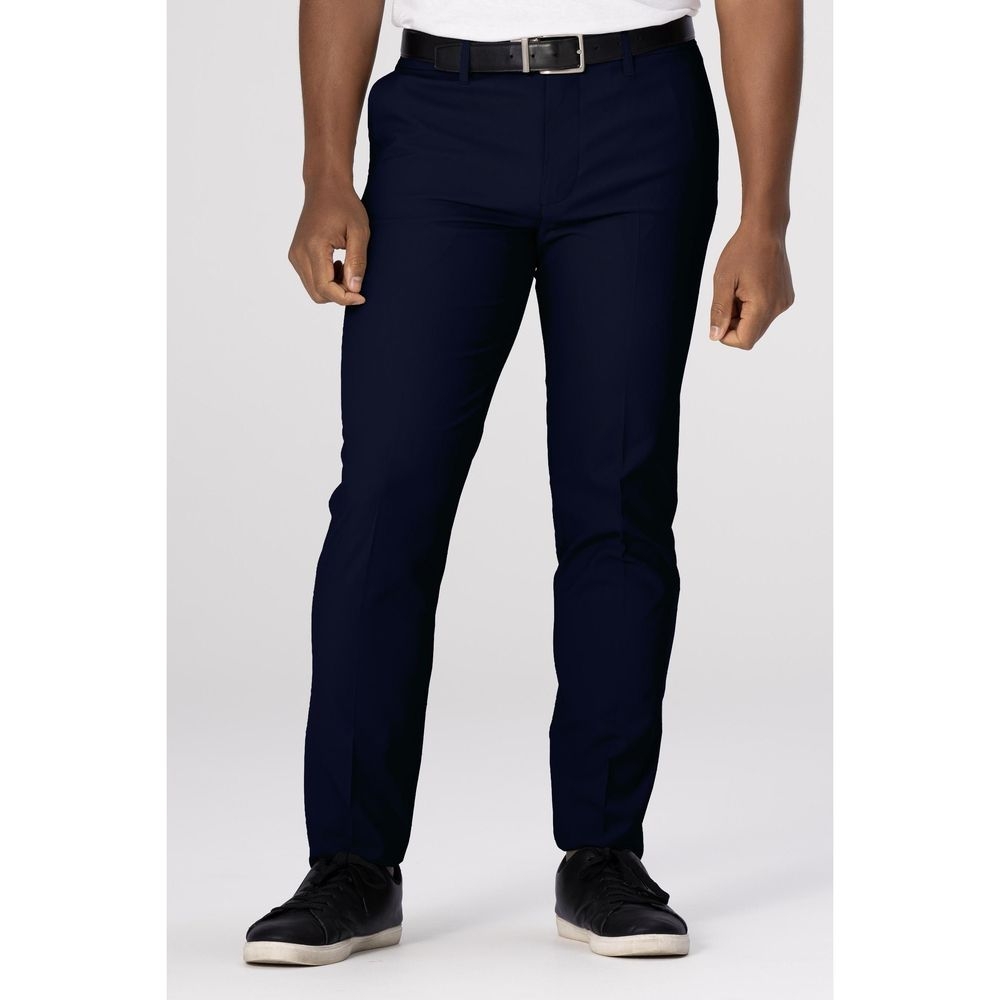 Chef Works Navy Chino Poly Stretch Pant for Men, 38 inch