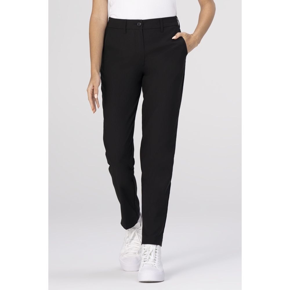 Chef Works Black Chino Poly Stretch Pant for Women, 16 inch