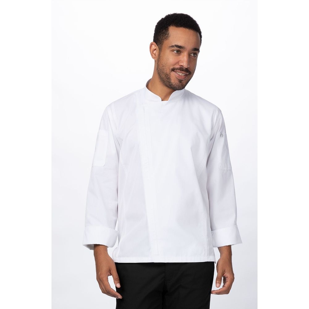 Chef Works White Small Modern Fit Sustainable Hartford Chef Coat for Unisex
