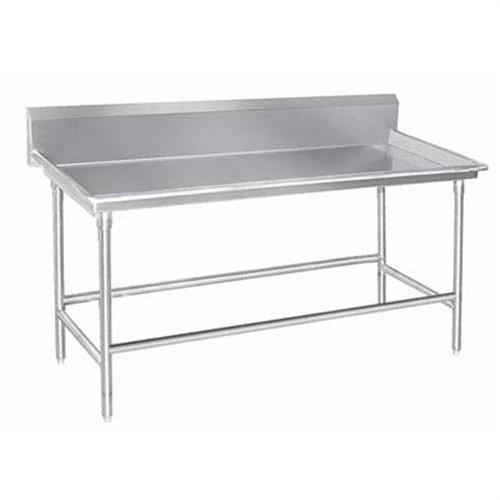 Stainless Steel Enclosed Base Work Table With Slide Door, 24X144 inch.