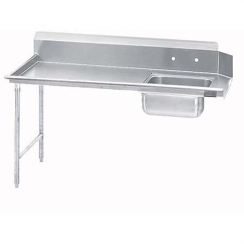 Standard S70 Series Stainless Steel Soil Straight 3 Feet Dishtable Left.