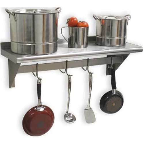 Stainless Steel Adjustabe Mid Mount Self, 12 x 108 inch.