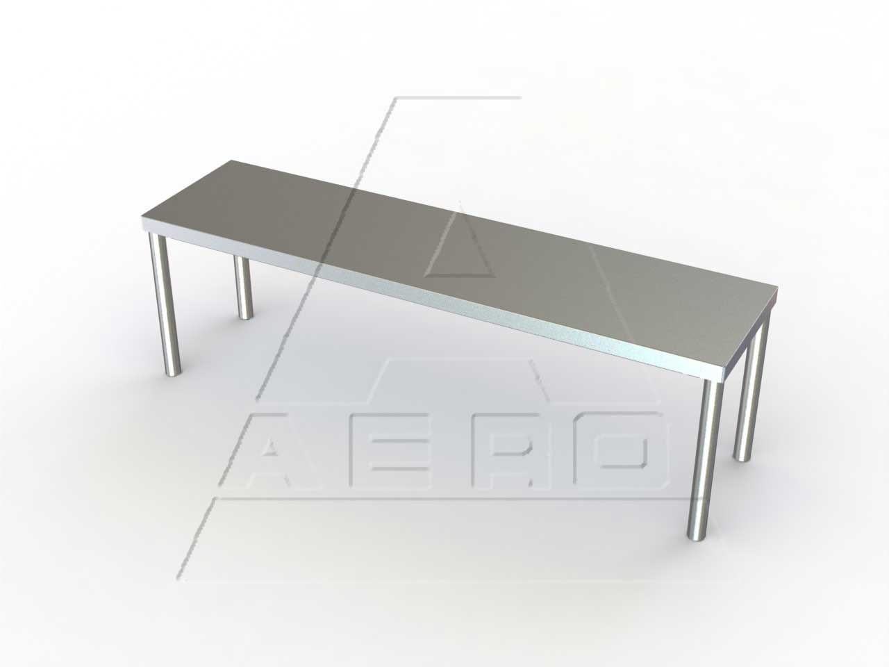 Aero 430 Stainless NSF Table Mounted Overshelf, 12 x 72 x 14 inch.