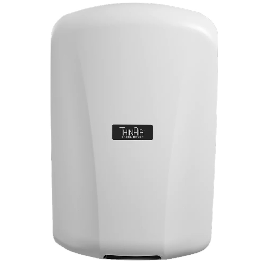 XLERATOR ThinAir Automatic High Efficiency 110/120V Surface Mounted ADA Compliant Hand Dryer with White Polymer Cover