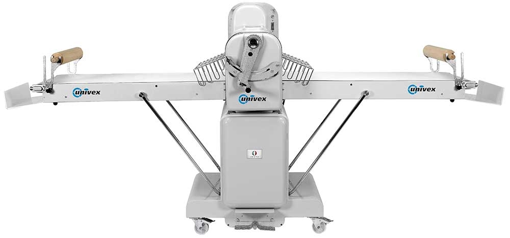 Univex Floor Model 208-240 Volt 3 Phase Reversible Dough Sheeter, 111 1/5 inch Long