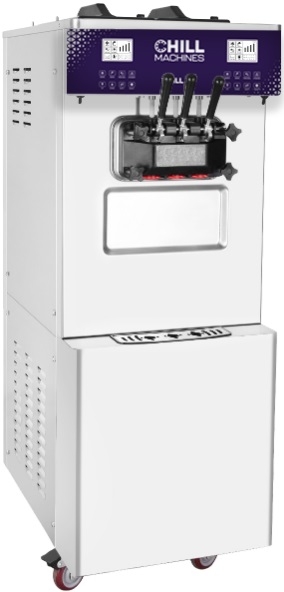 Chill Machines Floor Model Stainless Steel Acai and Ice Cream Machine, 21.8 x 29.7 x 59.8 inch