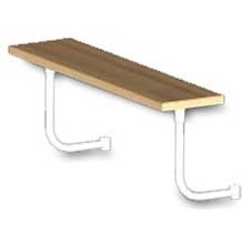 John Boos Oil Finish L Maple Steam Table Boards with Adjustable Stainless Steel Support Arm, 84 x 8 x 1.75 inch.