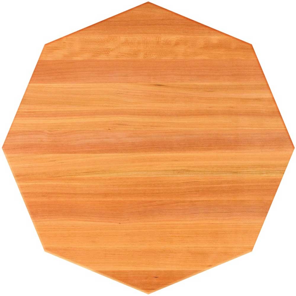 John Boos Tuff Var Finish Octagonal Cherry Butcher Block Top, 52 x 52 x 1.75 inch.