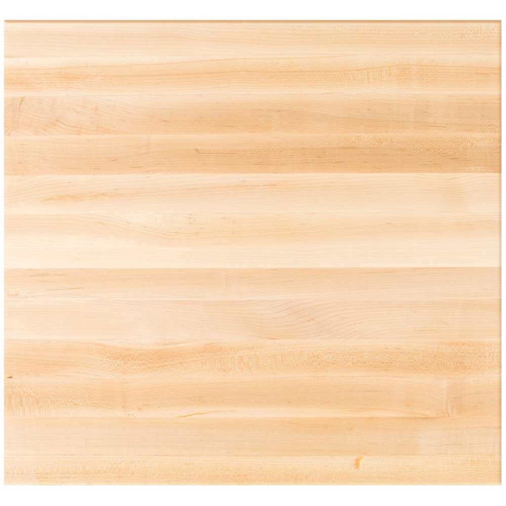 John Boos Tuff Var Finish Square Soft Maple Butcher Block Top, 36 x 36 x 1 1/2 inch.