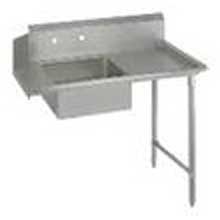 John Boos 14 Gauge Stainless Steel Soiled Dishtable with Right Leg, 132 inch.