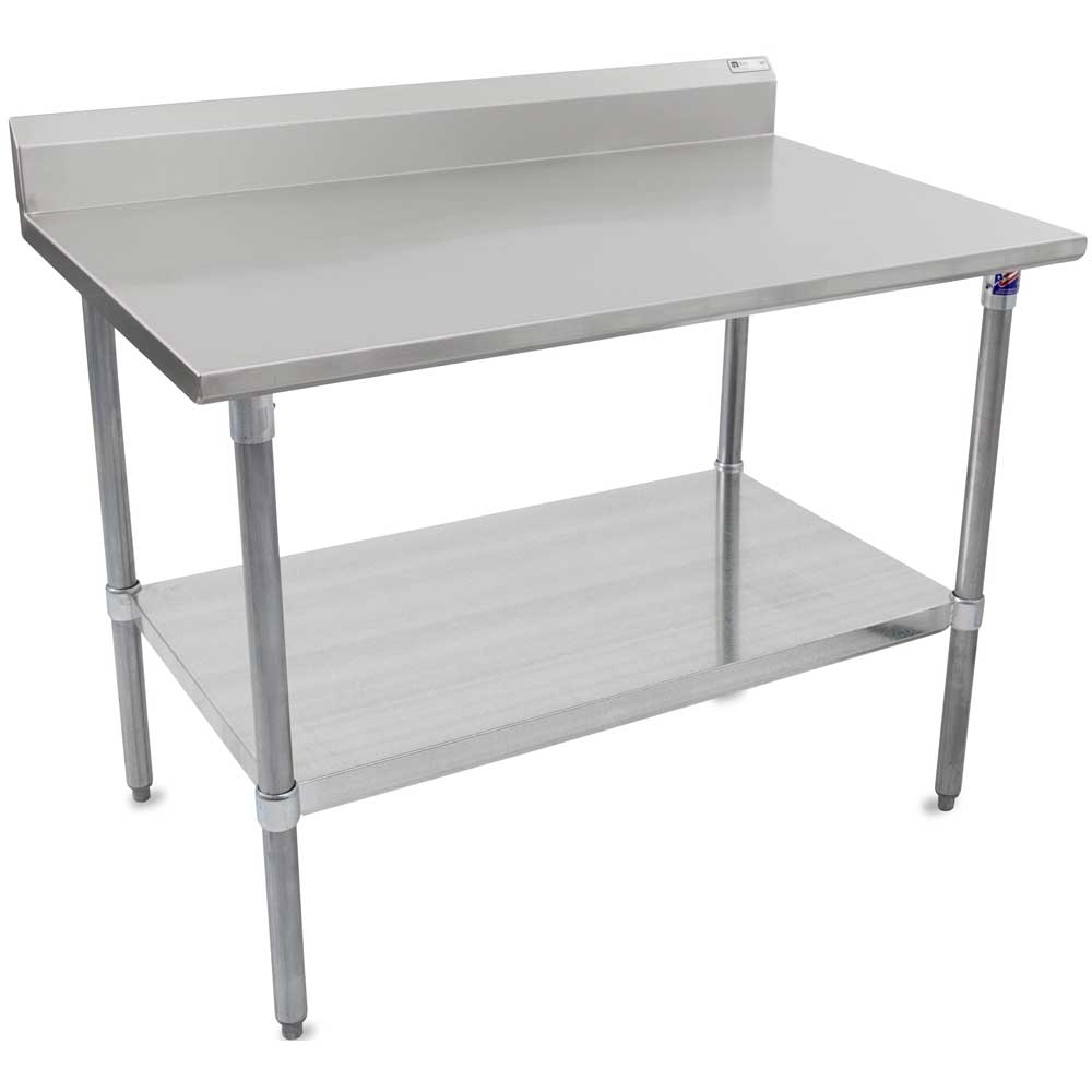 John Boos 16 Gauge Stainless Steel Work Table with Galvanized Base and Shelf, 36 x 30 inch.