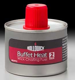 Hollowick Buffet Heat 2 Hour Liquid Wick Chafing Fuel, 2.65 x 2.5 x 2.5 inch -- 24 per case.