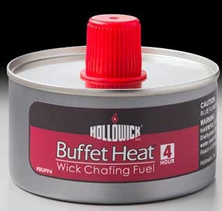 Hollowick Buffet Heat 4 Hour Liquid Wick Chafing Fuel, 2.7 x 3.375 x 3.375 inch -- 24 per case.