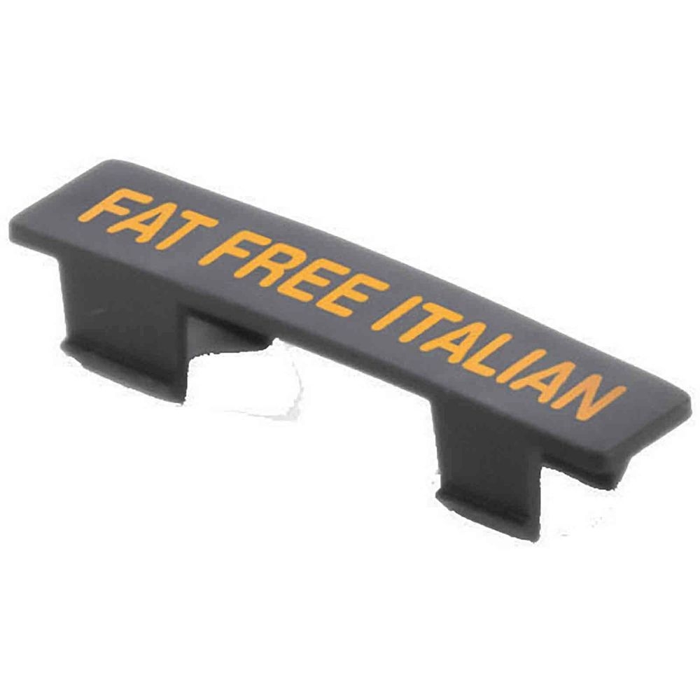 Tablecraft Black with Orange Print Fat Free Italian Tag for NSF Saferfood Solutions Option Dispenser, 0.5625 x 0.4375 x 2.5 inch