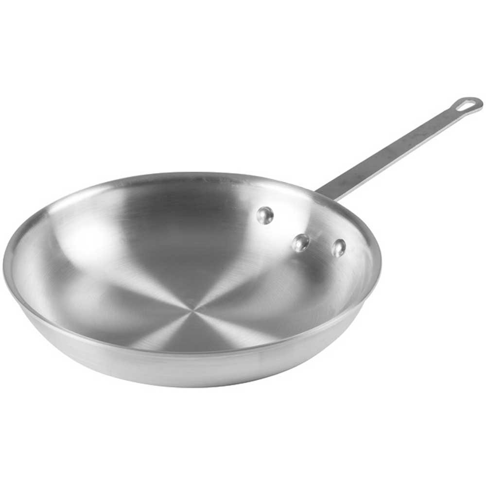 Winco Natural Finish Gladiator Aluminum Fry Pan, 12 inch -- 6 per case.
