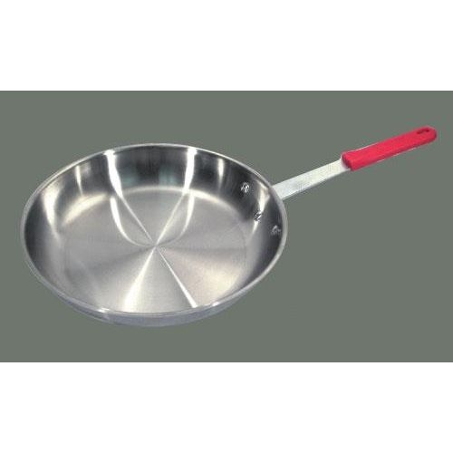 Winco Gladiator 3003 Aluminum Natural Finish Fry Pan with Silicone Sleeve, 12 inch.