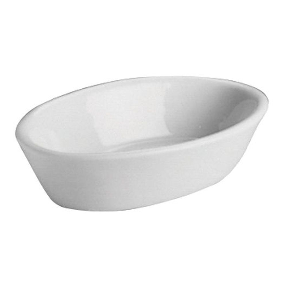 White 9 Ounce Oval Boston Baker, 24 count