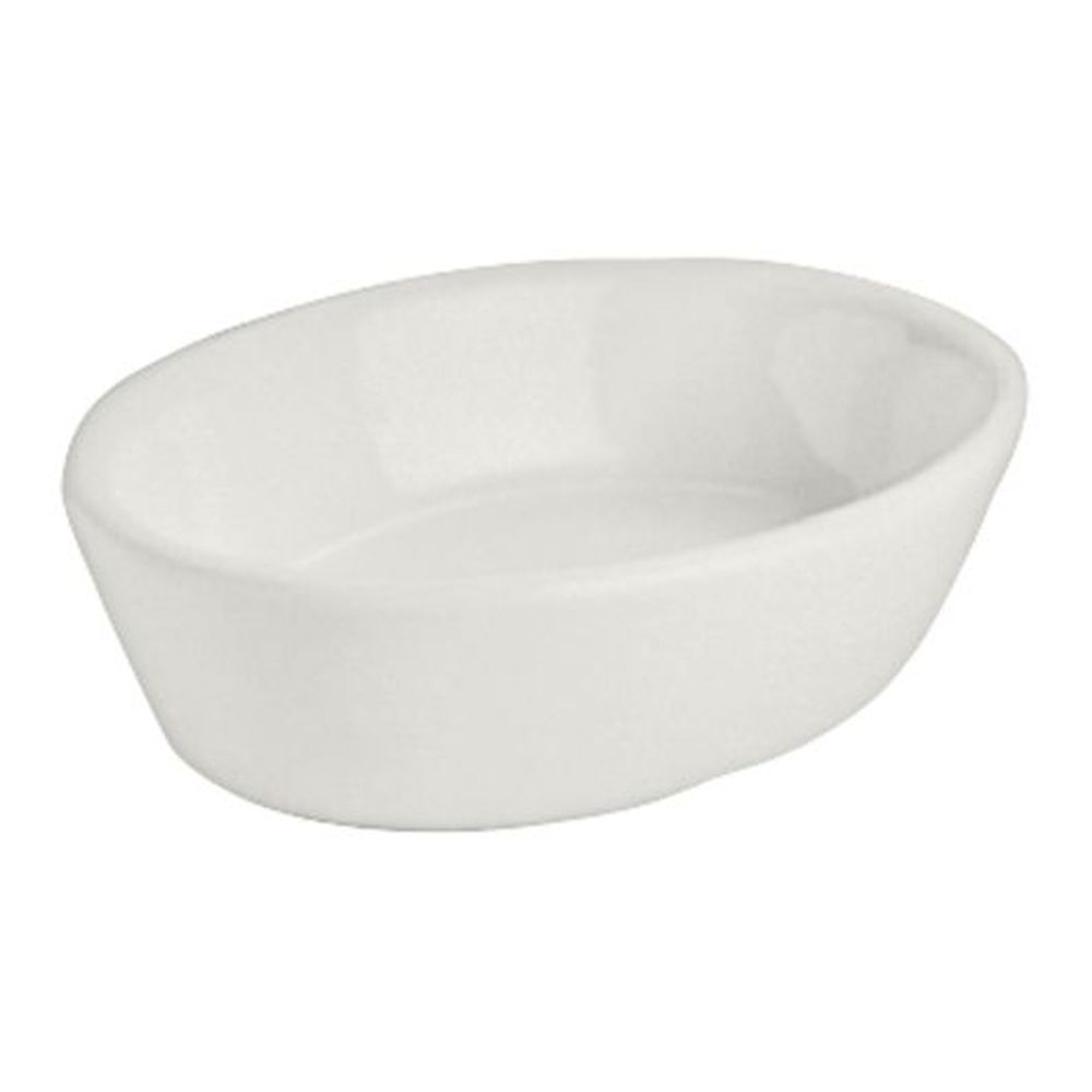 Bright White 8 Ounce Oval Baker, 24 count