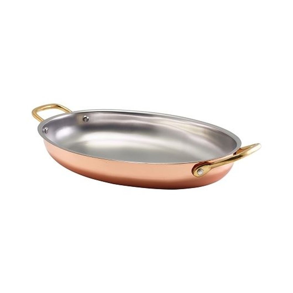 Copper Finish Stainless Steel Oval Dish