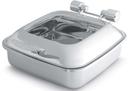 Vollrath Intrigue Stainless Steel Square Chafer with Glass Top