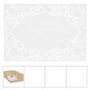 Lapaco Rectangular Floral Lace White Paper Doilie, 10 x 14 inch -- 1000 per case.