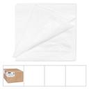 Lapaco 2 Ply White Folded Paper Table Cover, 54 X 108 inch -- 25 per case.