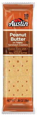 Austin Toasty Sandwich Cracker with Peanut Butter, 1.38 Ounce -- 96 per case