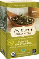 Numi Organic Matcha Toasted Rice Green Tea, 18 tea bags per pack -- 6 per case.