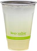 Responsible Products PLA Compostable Clear Cold Cup, 16 Ounce Capacity  -- 1000 per case