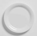 American Metalcraft Jane Collection White Melamine Wide Rim Bread and Butter Plate, 6-1/2 inch Dia X 5/8 inch Height
