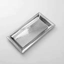 American Metalcraft Rectangular Hammered Stainless Steel Tray, 11 3/8 inch Length