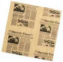 American Metalcraft Natural Newspaper Square Fry Paper, 10 x 10 inch -- 1000 per case