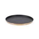 Service Ideas Rose Gold Modern Edge Small Round Serving Tray, 9 inch Width x 0.75 inch Height