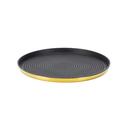 Service Ideas Rose Vintage Gold Edge Small Round Serving Tray, 9 inch Width x 0.75 inch Height