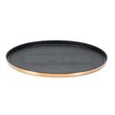 Service Ideas Rose Gold Modern Edge Medium Round Serving Tray, 12 inch Width x 0.75 inch Height