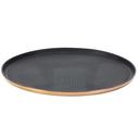 Service Ideas Rose Gold Modern Edge Large Round Serving Tray, 14 inch Width x 0.75 inch Height