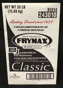 Frymax Classic Sunflower Frying Oil, 35 Pound.