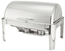 Winco Madison 18/10 Stainless Steel Full Size Roll Top Chafer.