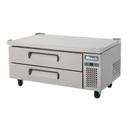 Migali Stainless Steel 52 inch Wide Refrigerated Chef Base, 52 inch Width x 32 inch Depth x 26.6 inch Height