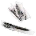 AmerCareRoyal Black Knife Fork Napkin Meal Kit, 500 count