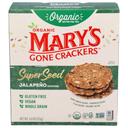 Marys Gone Crackers Organic Jalapeno Super Seed Cracker, 4 Ounce -- 6 per case