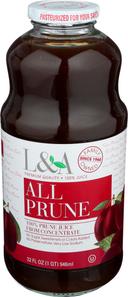 L and A All Prune Juice, 32 Fluid Ounce -- 6 per case