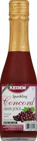 Kedem Sparkling Concord Grape Juice, 6.3 Ounce -- 24 per case
