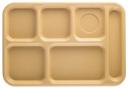 Cambro Penny Saver 6 Compartment School Tray, Tan, 10 x 14.5 inch -- 24 per case.