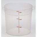 Translucent Round Plastic Container, 6 Quart -- 12 per case