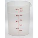 Translucent Round Plastic Container, 22 Quart -- 6 per case
