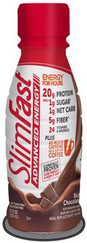Slim Fast Advanced Energy Rich Chocolate Meal Replacement Shake, 11 Fluid Ounce -- 24 per case