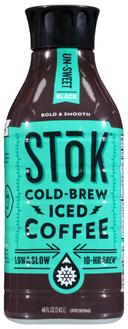 Stok Cold Brew Unsweetened Black Coffee, 48 Ounce -- 6 per case.