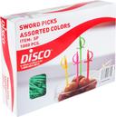 Disco Plastic Expendable Sword Pick, 3 inch - 1000 per pack -- 10 packs per case.